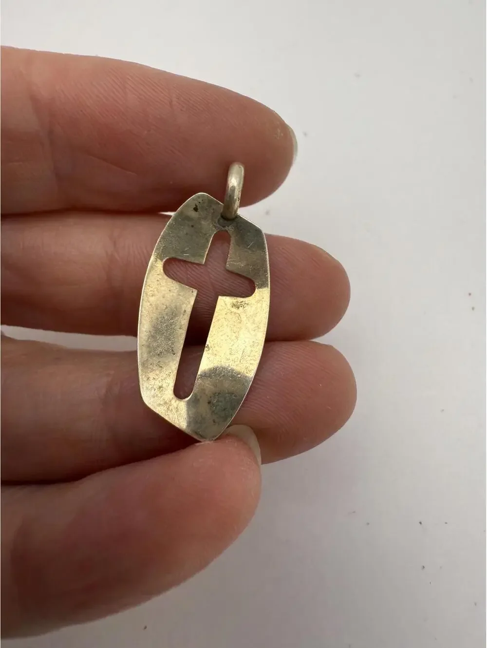 Vintage Silver Christian Cross Pendant